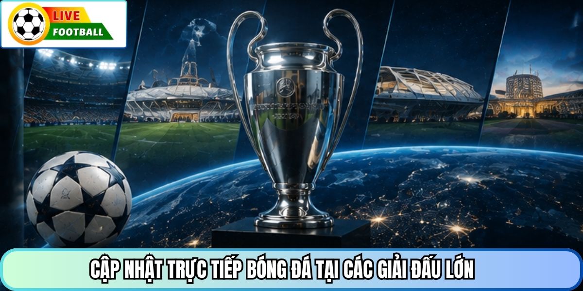Cập nhật trực tiếp bóng đá tại các giải đấu lớn