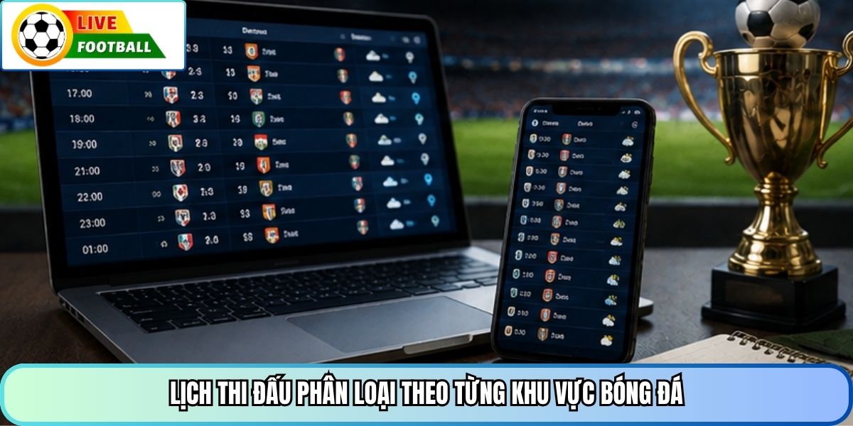 Lịch thi đấu phân loại theo từng khu vực bóng đá