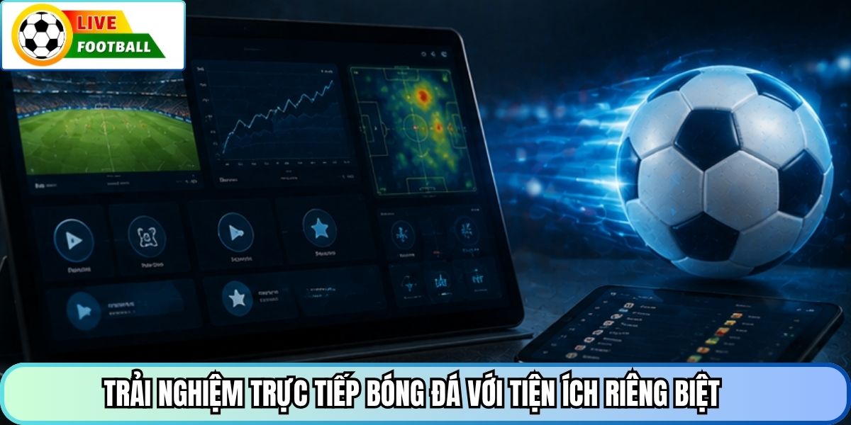 Trải nghiệm trực tiếp bóng đá với tiện ích riêng biệt